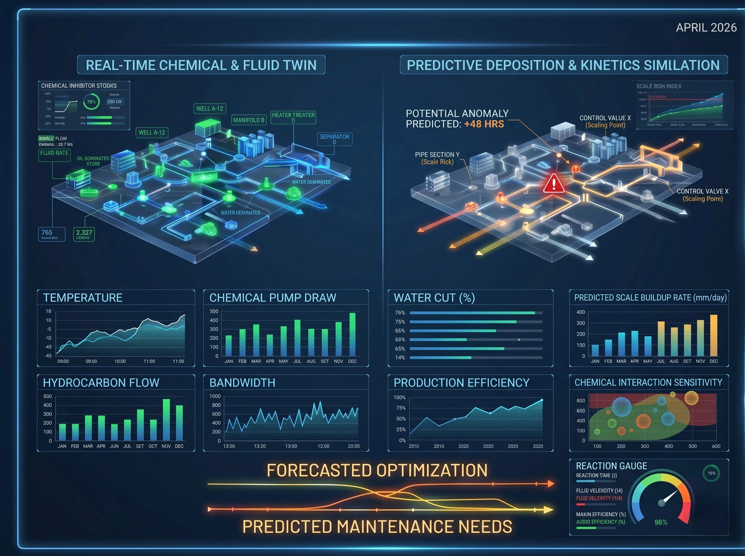 TRIKO real-time chemical and fluid twin — predictive deposition and kinetics simulation
